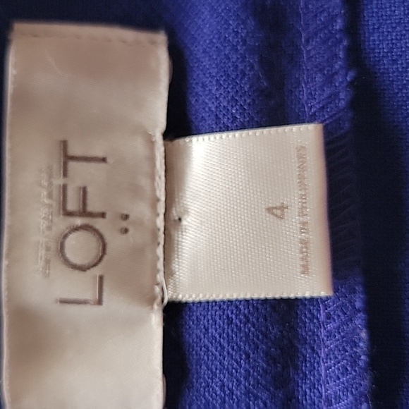 LOFT Ponte Knit Mini Skirt With Pockets Cobalt Blue Size 4 - Picture 14 of 15